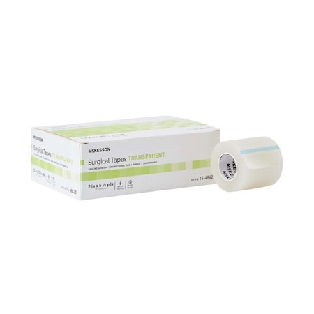 Mckesson Silicone Medical Tape, 2 Inch x 5-1/2 Yard, Transparent, 60PK 16-48420